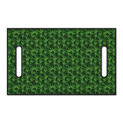 Green Pot Leaf Pattern Print Golf Cart Seat Cover