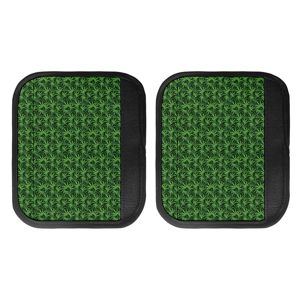Green Pot Leaf Pattern Print Handle Covers