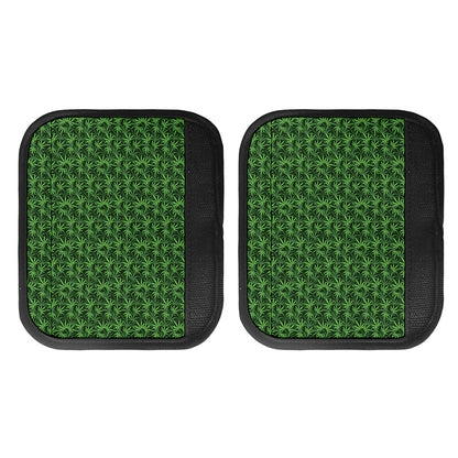 Green Pot Leaf Pattern Print Handle Covers