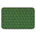 Green Pot Leaf Pattern Print Indoor Door Mat