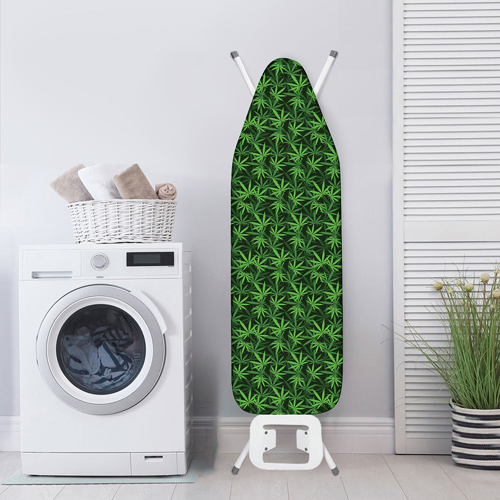 Green Pot Leaf Pattern Print Ironing Board Cover