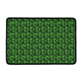 Green Pot Leaf Pattern Print Kitchen Mat