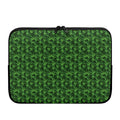 Green Pot Leaf Pattern Print Laptop Sleeve