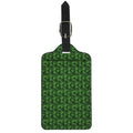 Green Pot Leaf Pattern Print Luggage Tag