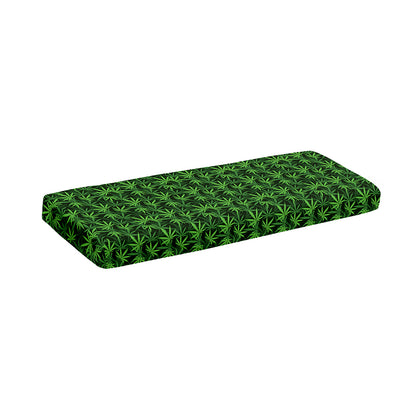 Green Pot Leaf Pattern Print Piano Keyboard Cover