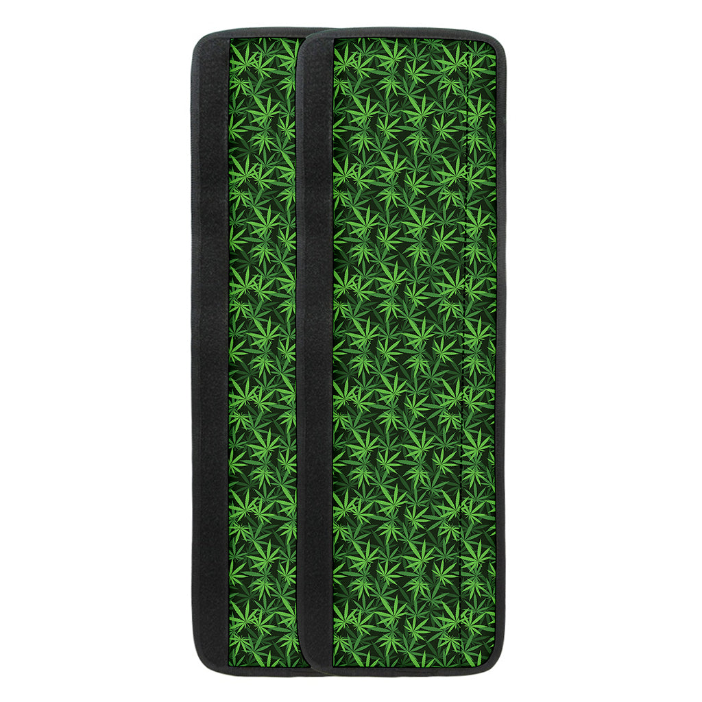 Green Pot Leaf Pattern Print Refrigerator Handle Covers
