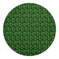 Green Pot Leaf Pattern Print Round Blanket