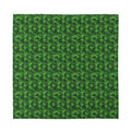 Green Pot Leaf Pattern Print Silk Bandana