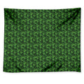 Green Pot Leaf Pattern Print Tapestry