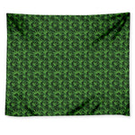 Green Pot Leaf Pattern Print Tapestry