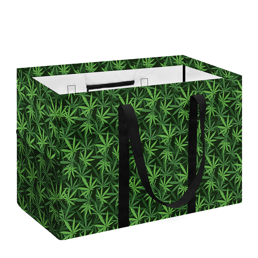 Green Pot Leaf Pattern Print Utility Tote Bag