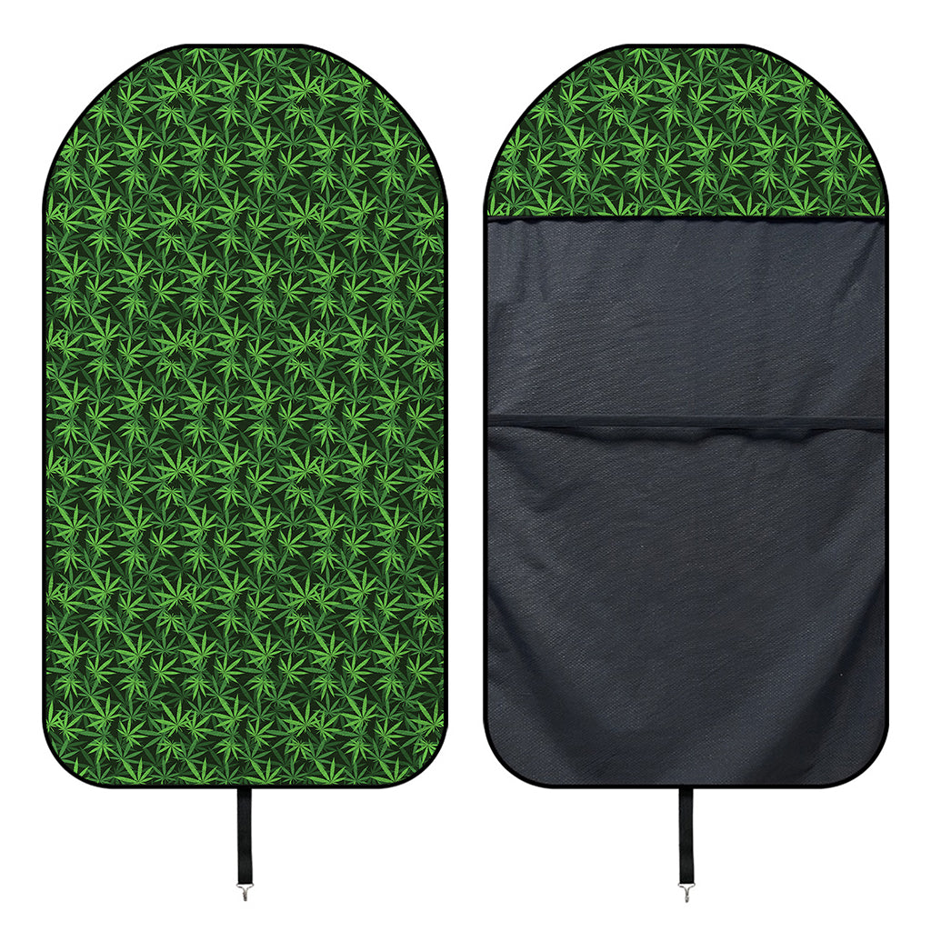 Green Pot Leaf Pattern Print Waterproof Car Seat Cover