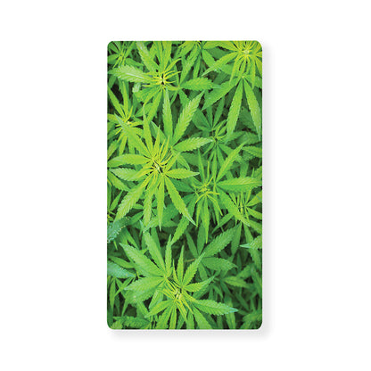 Green Pot Leaf Print Baby Crib Sheet