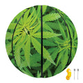 Green Pot Leaf Print Basketball