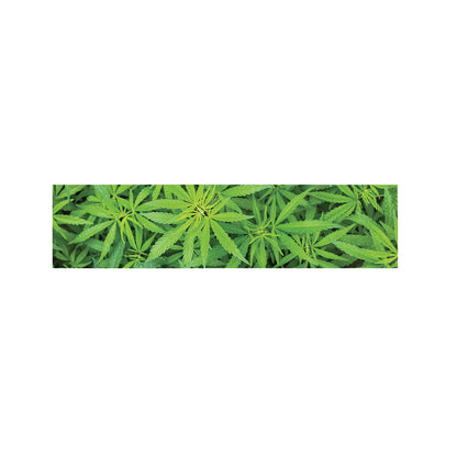 Green Pot Leaf Print Bed Runner