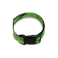 Green Pot Leaf Print Dog Collar