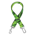 Green Pot Leaf Print Dog Seat Belt