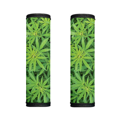 Green Pot Leaf Print Handle Covers