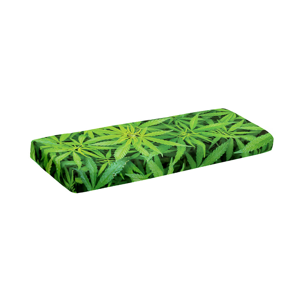 Green Pot Leaf Print Piano Keyboard Cover