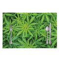 Green Pot Leaf Print Placemat