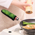 Green Pot Leaf Print Skillet Handle Cover