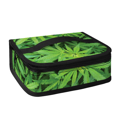 Green Pot Leaf Print Small Lunch Bag