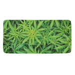 Green Pot Leaf Print Towel