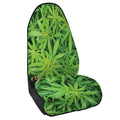Green Pot Leaf Print Waterproof Car Seat Cover