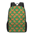 Green Pumpkin Pattern Print 17 Inch Backpack
