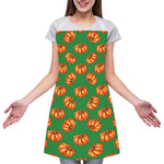 Green Pumpkin Pattern Print Adjustable Apron