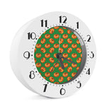 Green Pumpkin Pattern Print Alarm Clock