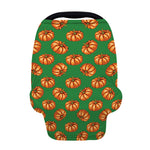 Green Pumpkin Pattern Print Baby Seat Cover