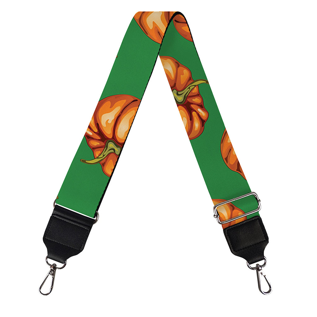 Green Pumpkin Pattern Print Bag Strap