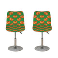 Green Pumpkin Pattern Print Bar Stool Covers