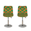 Green Pumpkin Pattern Print Bar Stool Covers