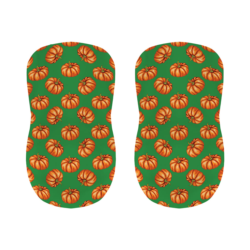 Green Pumpkin Pattern Print Bar Stool Covers