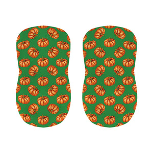 Green Pumpkin Pattern Print Bar Stool Covers