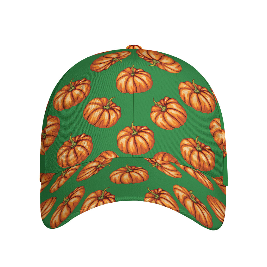 Green Pumpkin Pattern Print Baseball Cap