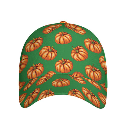 Green Pumpkin Pattern Print Baseball Cap