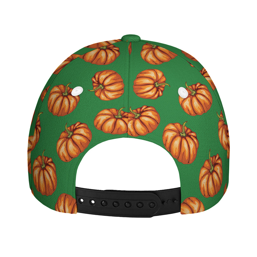 Green Pumpkin Pattern Print Baseball Cap