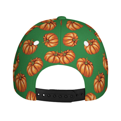 Green Pumpkin Pattern Print Baseball Cap