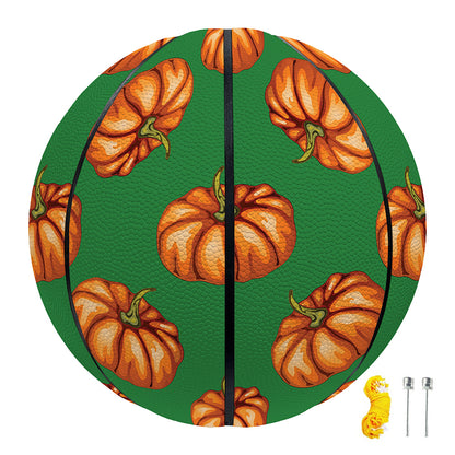 Green Pumpkin Pattern Print Basketball