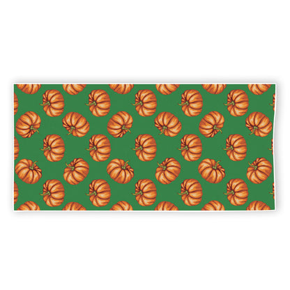 Green Pumpkin Pattern Print Beach Towel