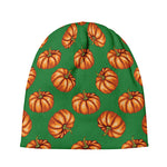 Green Pumpkin Pattern Print Beanie