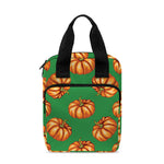 Green Pumpkin Pattern Print Bible Tote Bag