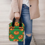 Green Pumpkin Pattern Print Bible Tote Bag