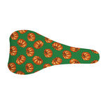 Green Pumpkin Pattern Print Bicycle Seat Cover
