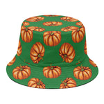 Green Pumpkin Pattern Print Bucket Hat