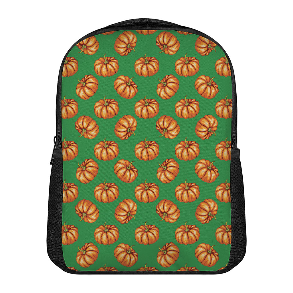 Green Pumpkin Pattern Print Casual Backpack