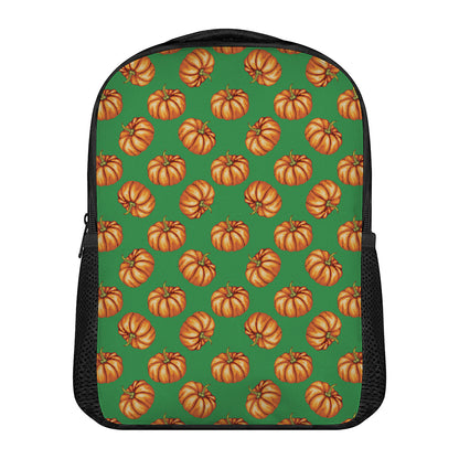 Green Pumpkin Pattern Print Casual Backpack